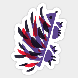 Cute Purple Hedgehog Sticker